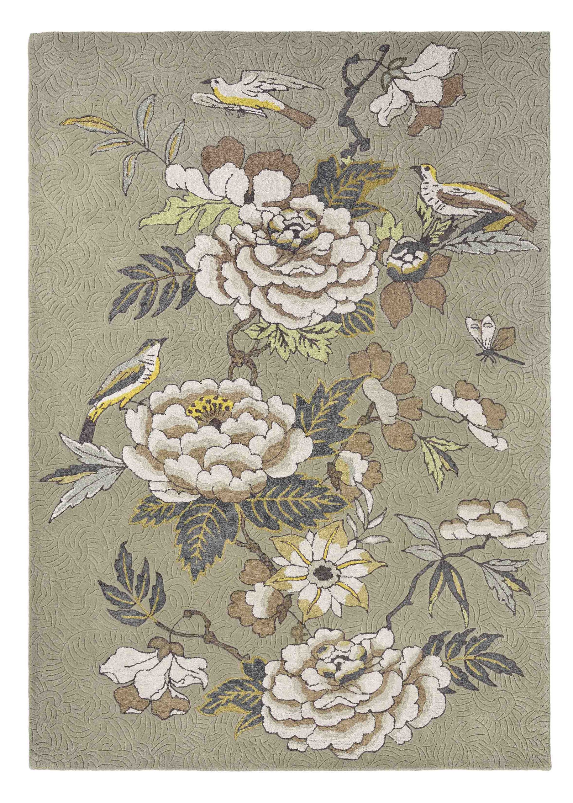 Wedgwood - Laagpolig vloerkleed Paeonia Taupe 37904 - 120x180 cm