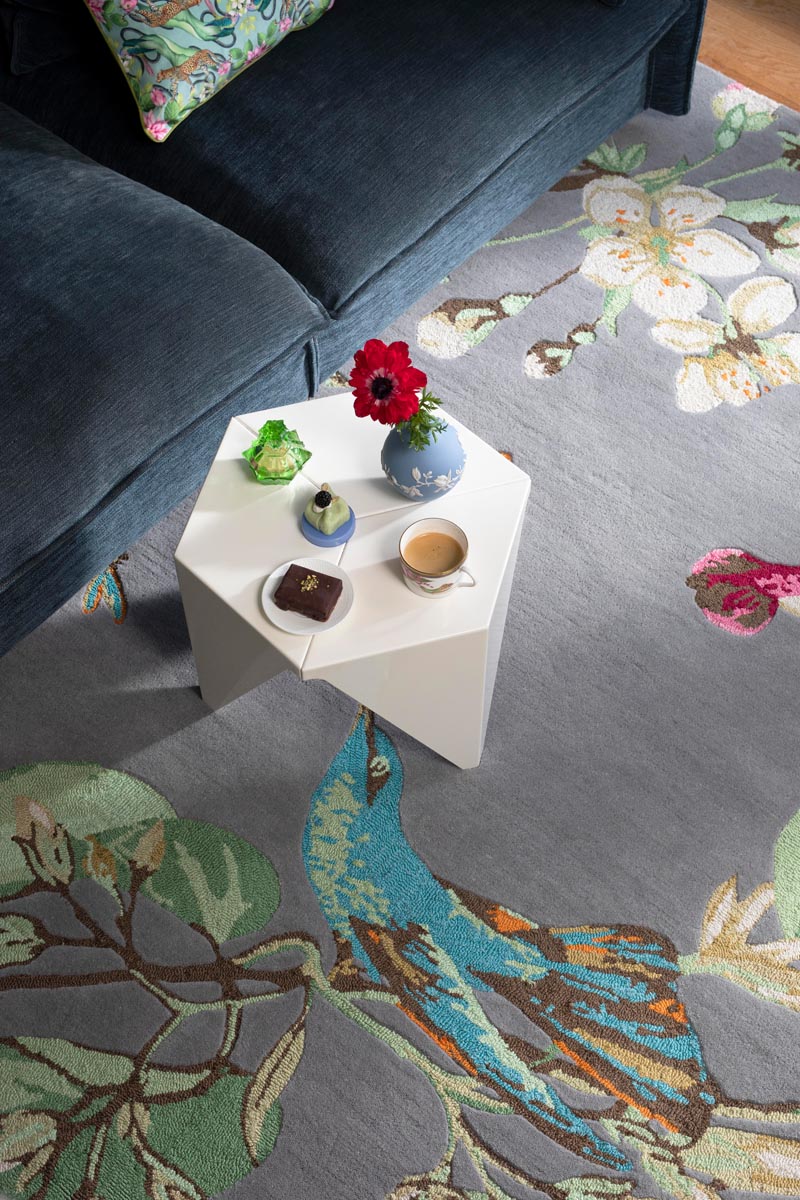 Wedgwood - Wedgewood Hummingbird Grey 037804 - 250x350 cm Vloerkleed