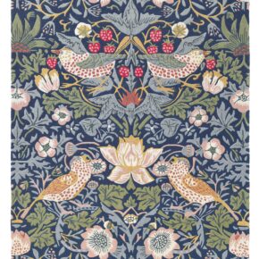 Morris & Co - Strawberry Thief indigo 27708 - 250x350 cm Vloerkleed