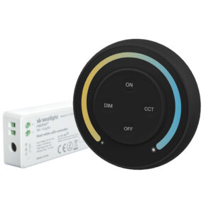 Draadloze Touch wanddimmer Dual White zwart - compleet