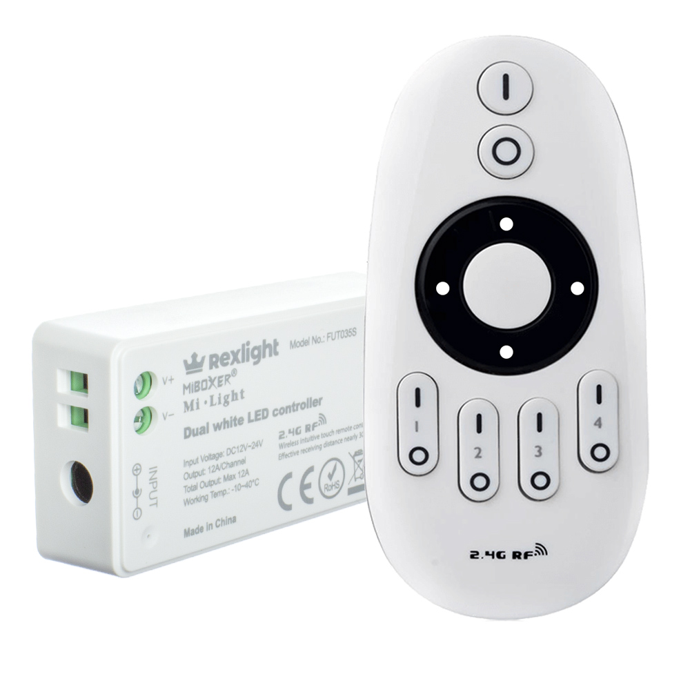 Drukknop RF 4-zone Dual White afstandsbediening set