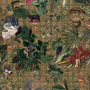 Moooi Carpets - Menegerie of Extinct Animals Curry - 350 rond Vloerkleed