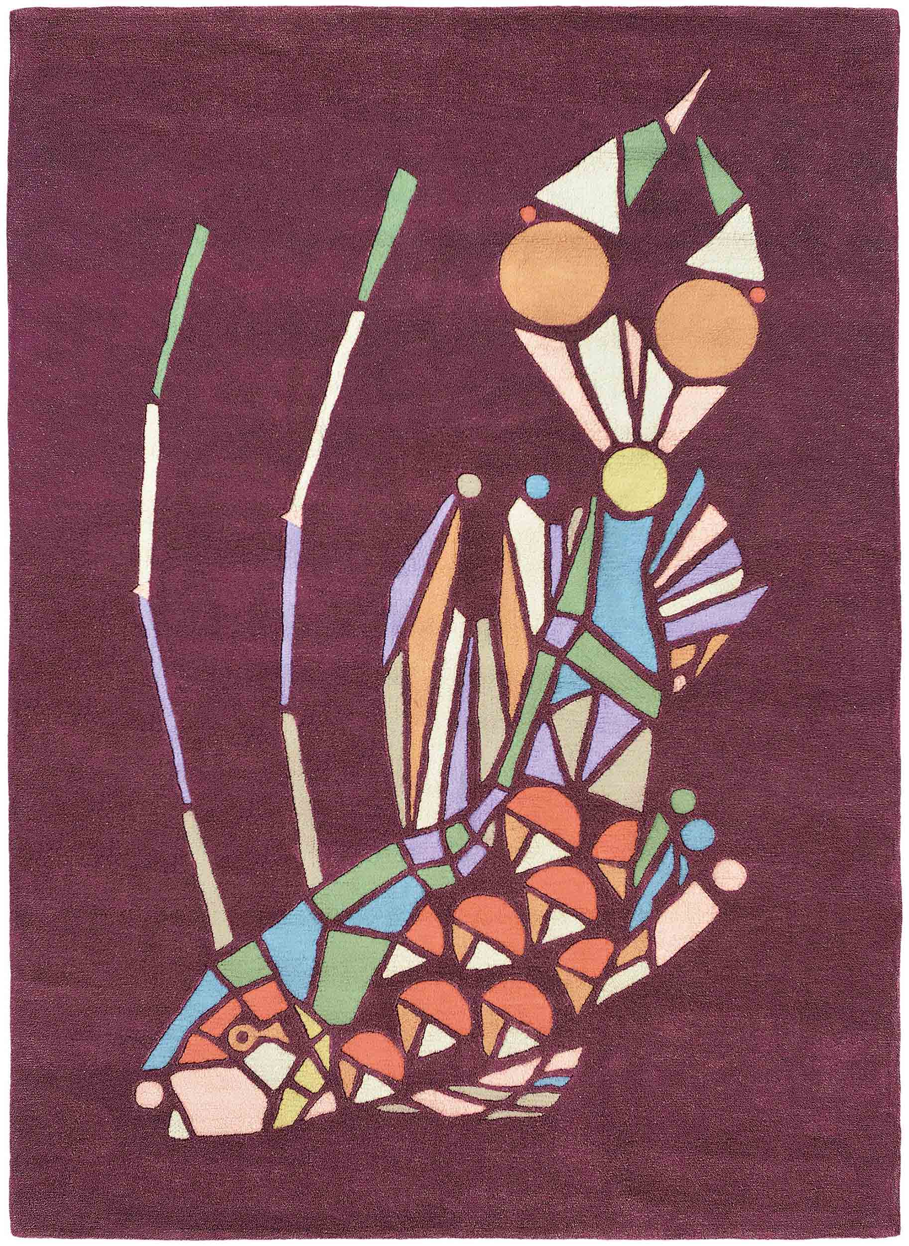Ted Baker - Emerging Fish Burgundy 160500 - 250x350 cm Vloerkleed
