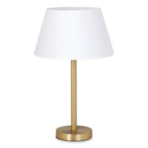 Home sweet home tafellamp Stick messing & lampenkap Largo - wit