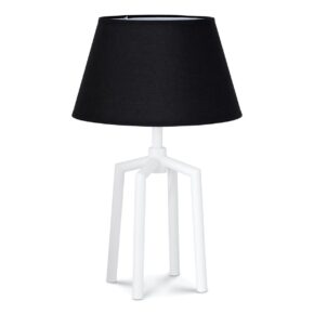 Home sweet home tafellamp Spinn wit & lampenkap Largo - zwart