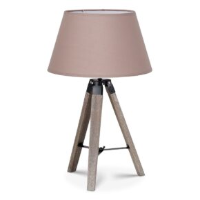 Home sweet home tafellamp Dia bruin & lampenkap Largo - taupe