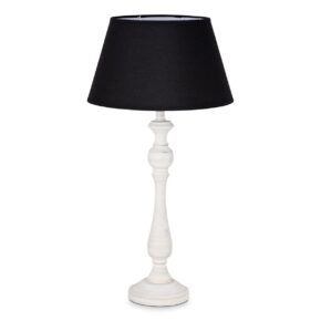 Home sweet home tafellamp Step wit & lampenkap Largo - zwart