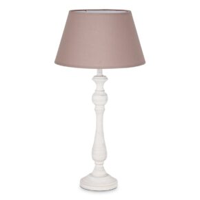 Home sweet home tafellamp Step wit & lampenkap Largo - taupe