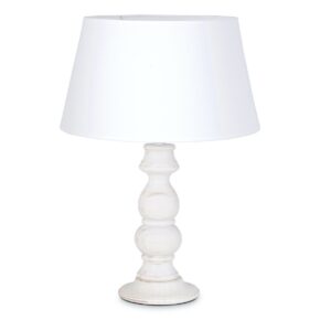 Home sweet home tafellamp Banjo vintage wit & lampenkap Largo - wit
