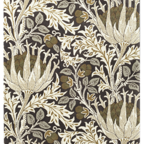 Morris & Co - Artichoke Charcoal Mustard 127105 - 250x350 cm Vloerkleed