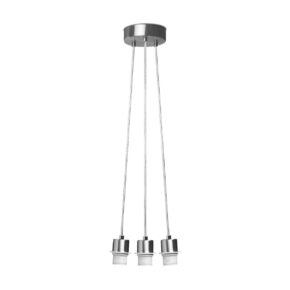 Home sweet home triple verlichtingspendel mat staal