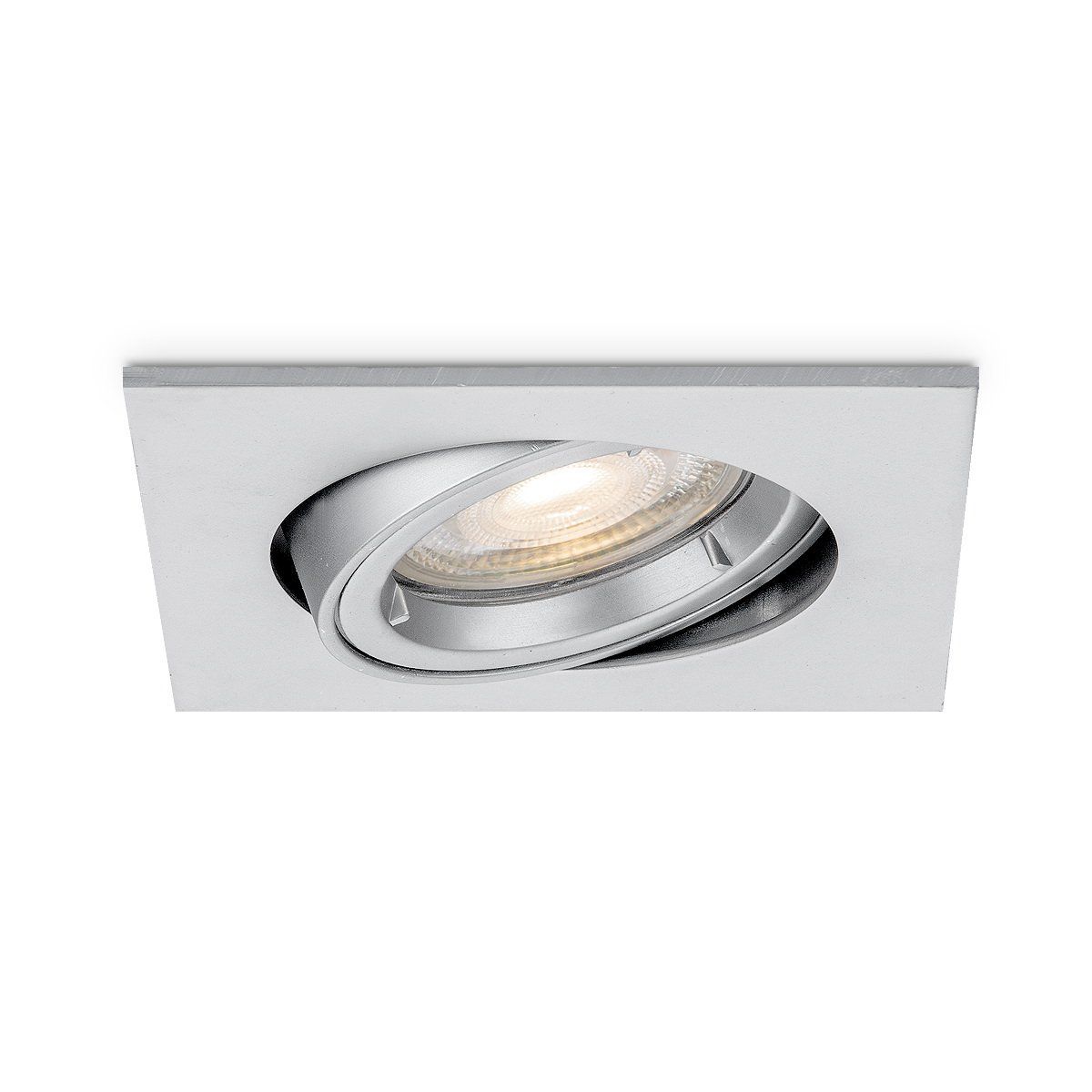 Home sweet home maestro vierkant inbouwspot ↔ 9,4 cm zilvergrijs