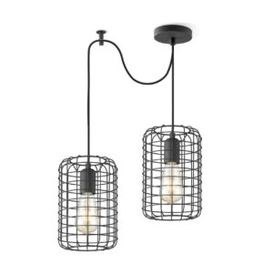 Home sweet home netting hanglamp 2L zwart