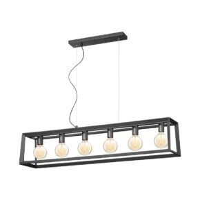 Home sweet home dito hanglamp recht 6L zwart