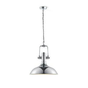 Home sweet home dome hanglamp chroom