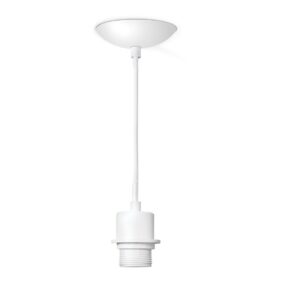 Home sweet home fabric verlichtingspendel wit