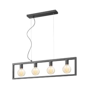 Home sweet home fito hanglamp 4L rechthoek vlak zwart