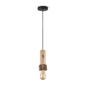 Home sweet home furdy hanglamp large hout / bont