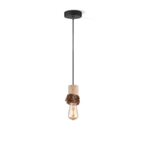 Home sweet home furdy hanglamp klein hout / bont