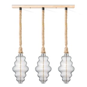 Home sweet home touw hanglamp Leonardo 3L Cloud - helder