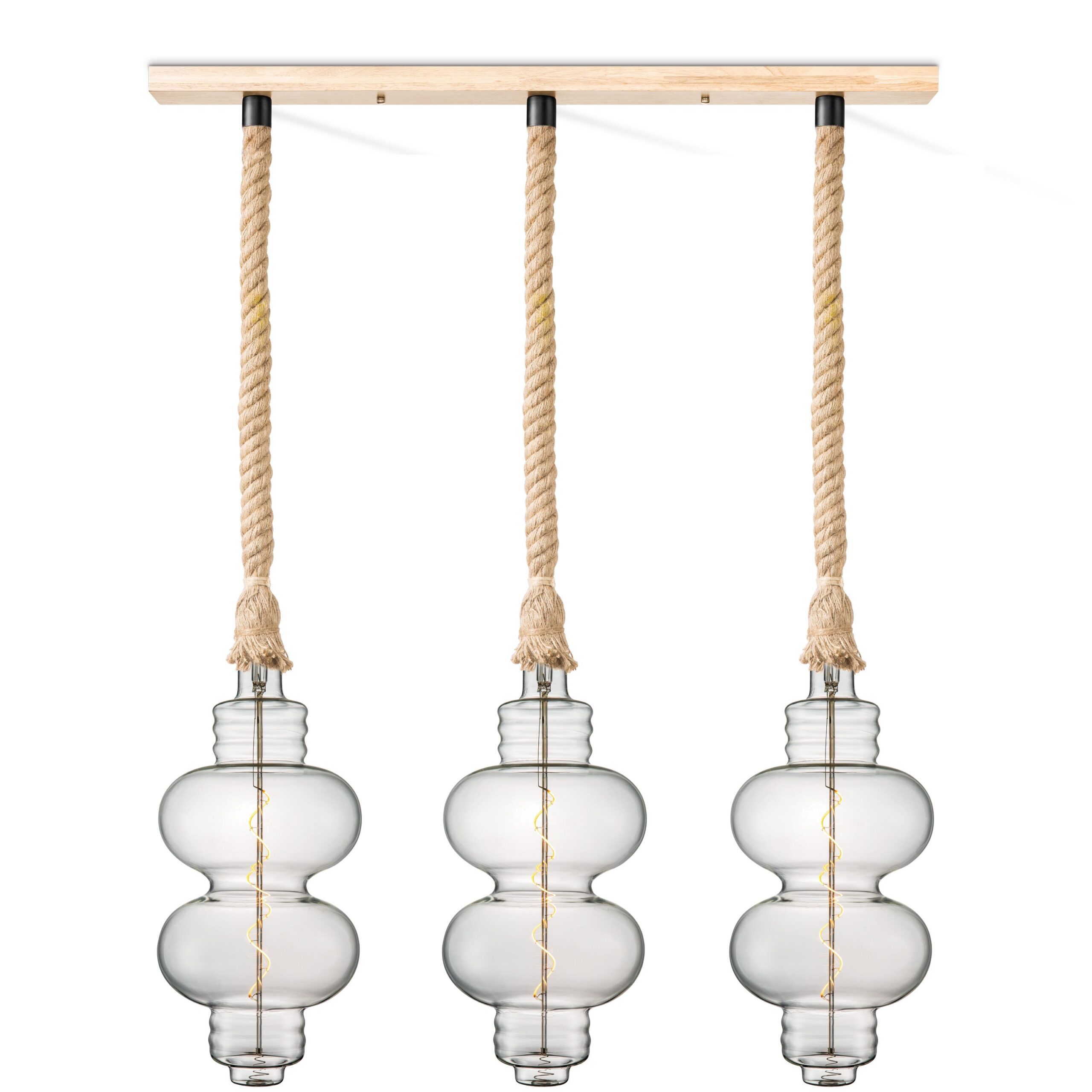 Home sweet home touw hanglamp Leonardo 3L Diabolo - helder