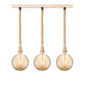 Home sweet home hanglamp Leonardo 3L Globe groot - amber