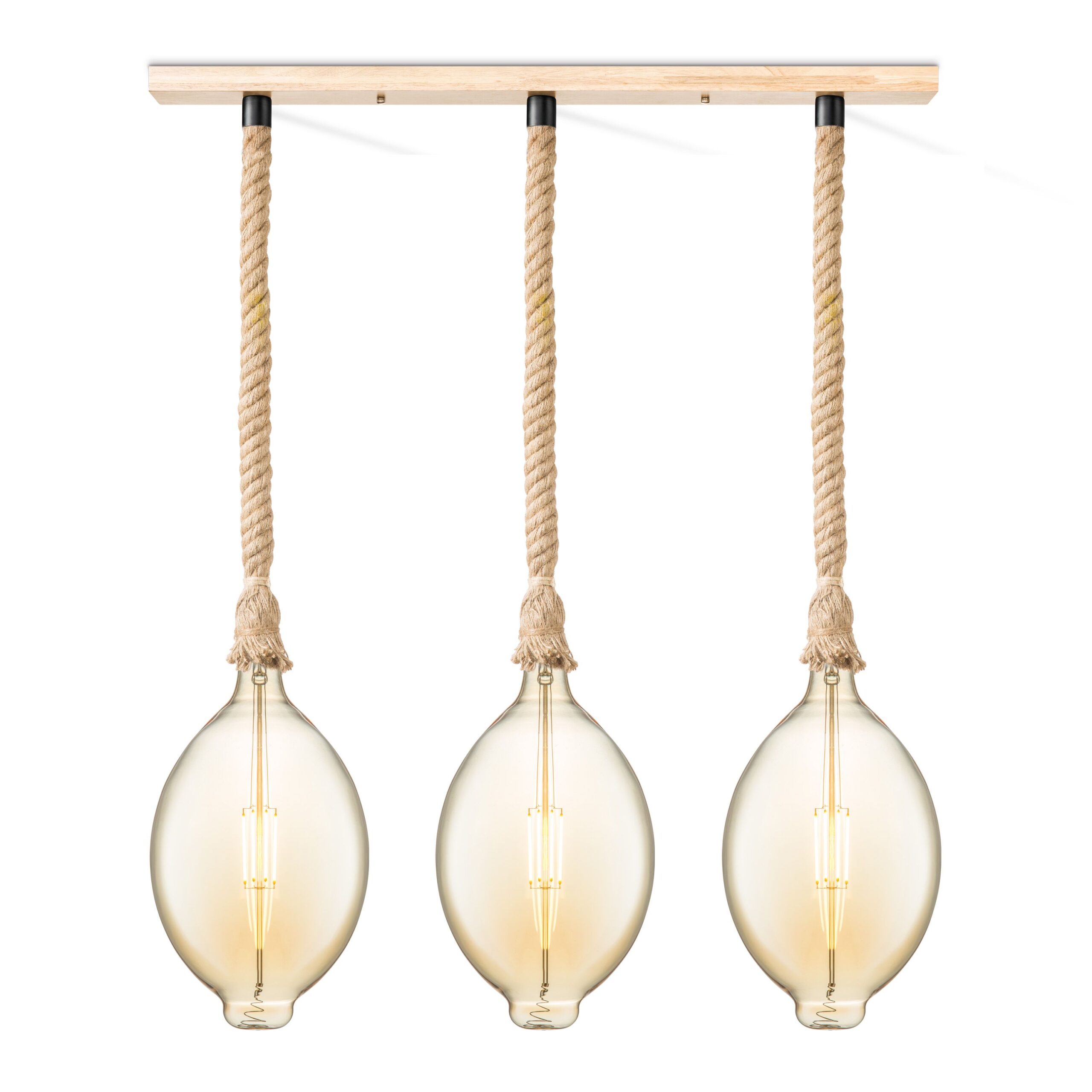 Home sweet home touw hanglamp Leonardo 3L Oval - amber