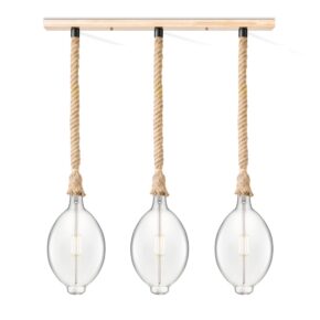 Home sweet home touw hanglamp Leonardo 3l Oval - helder