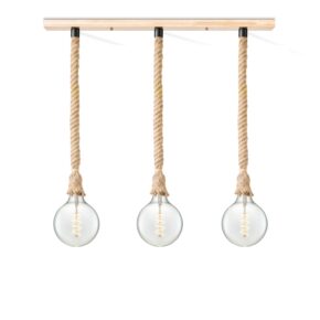 Home sweet home touw hanglamp Leonardo 3L Spiral - helder