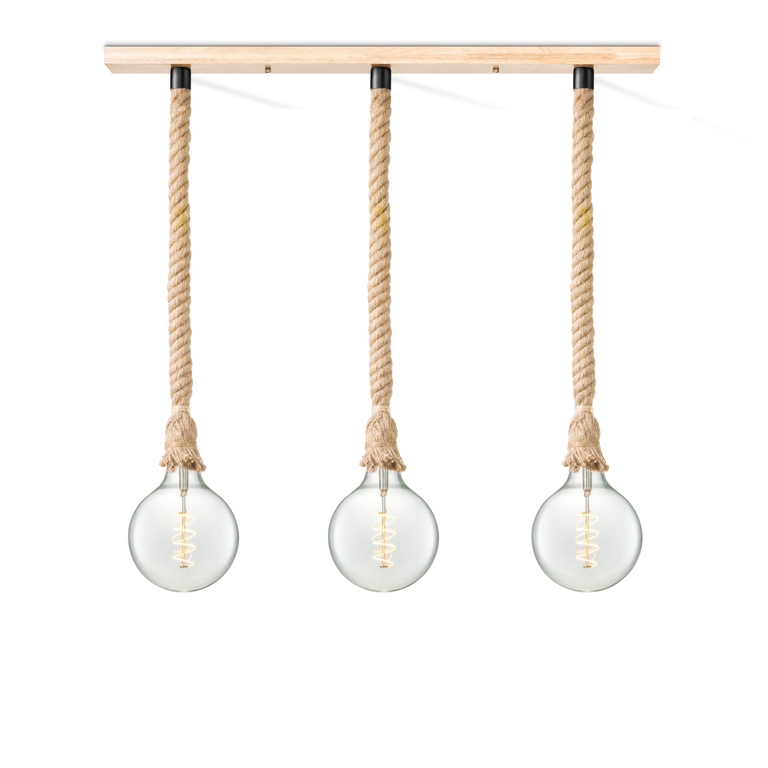 Home sweet home touw hanglamp Leonardo 3L Spiral - helder