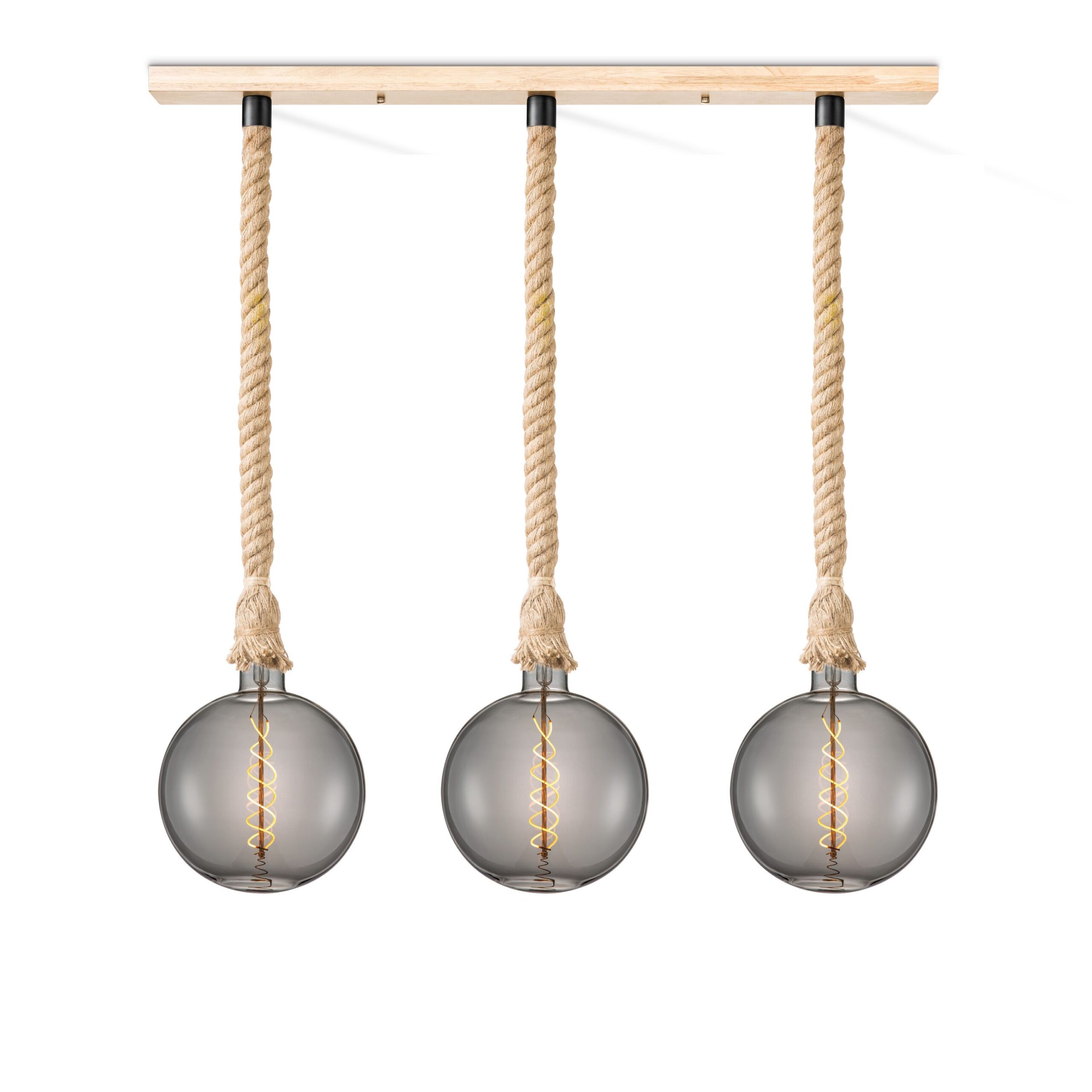 Home sweet home hanglamp Leonardo 3L Spiral g180 - smoke