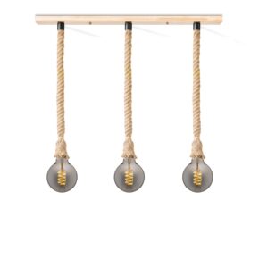 Home sweet home touw hanglamp Leonardo 3L Spiral - smoke