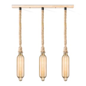 Home sweet home touw hanglamp Leonardo 3L Tube - amber