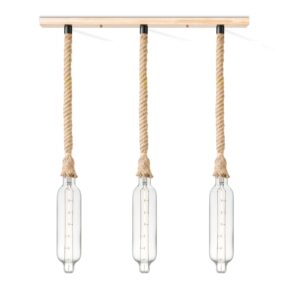 Home sweet home touw hanglamp Leonardo 3L Tube - helder