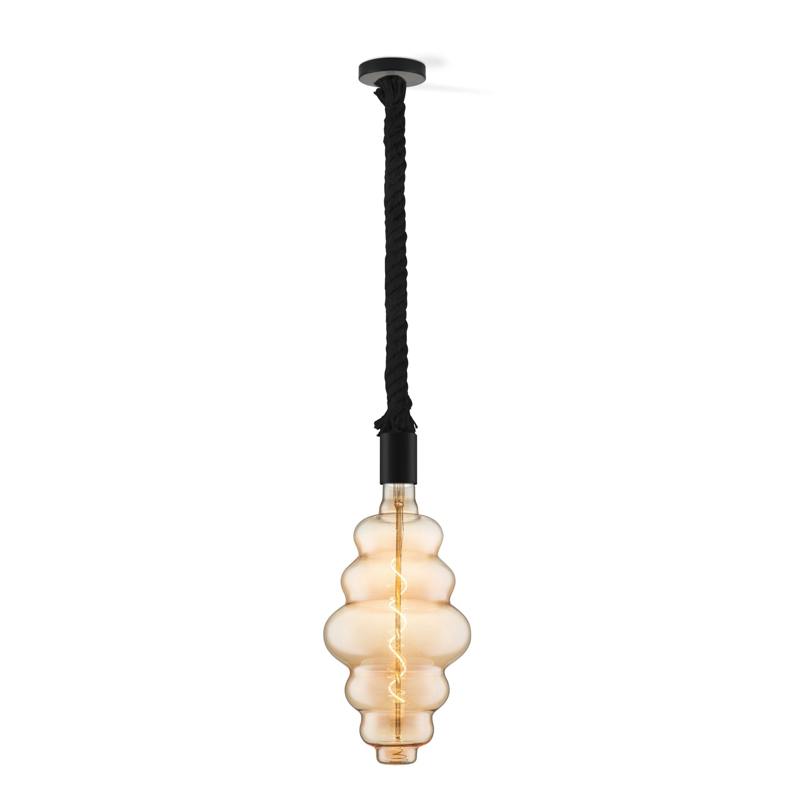 Home sweet home hanglamp Leonardo zwart Cloud - amber