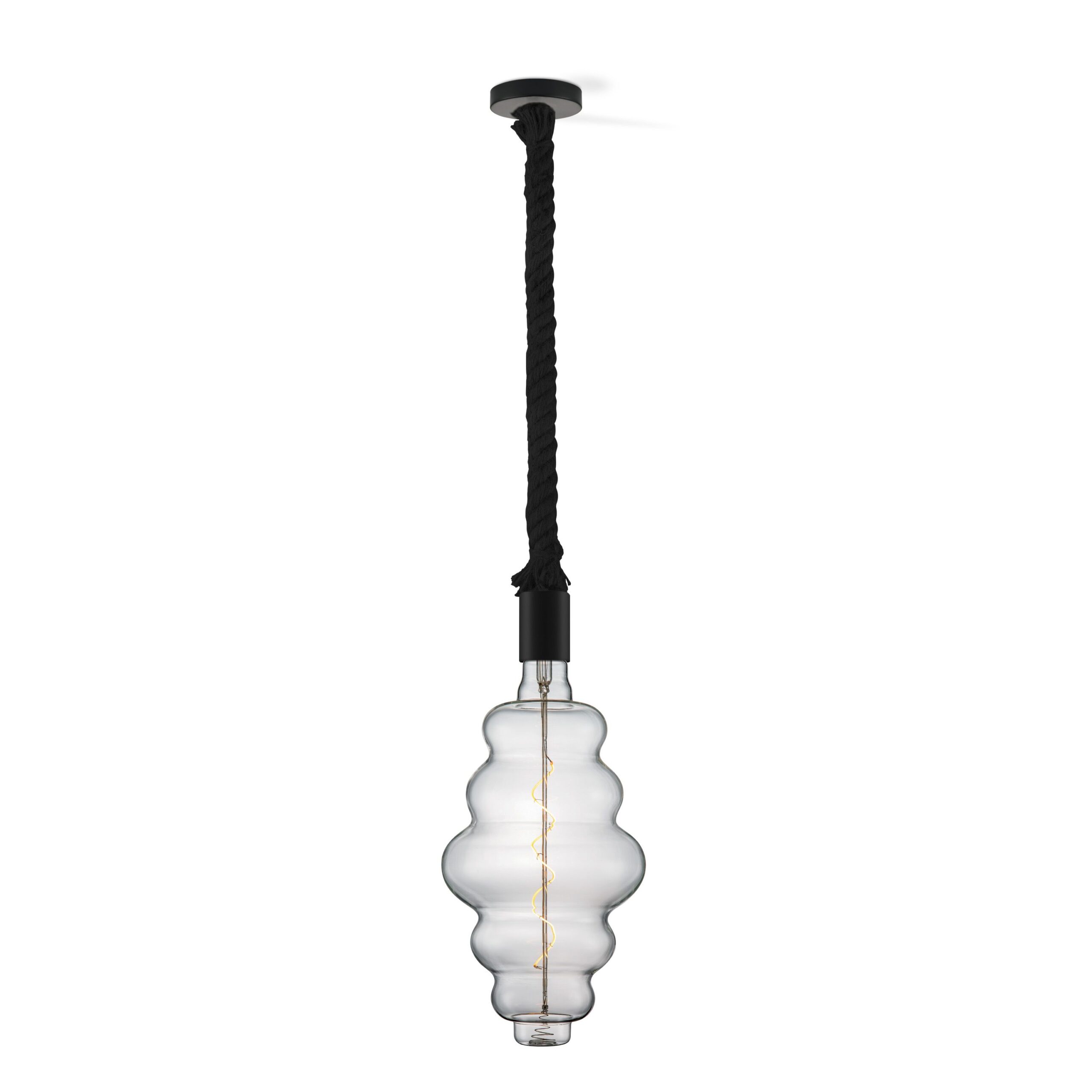 Home sweet home hanglamp Leonardo zwart Cloud - helder