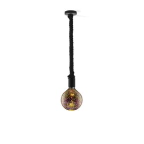 Home sweet home hanglamp Leonardo zwart Globe 3D - multicolor
