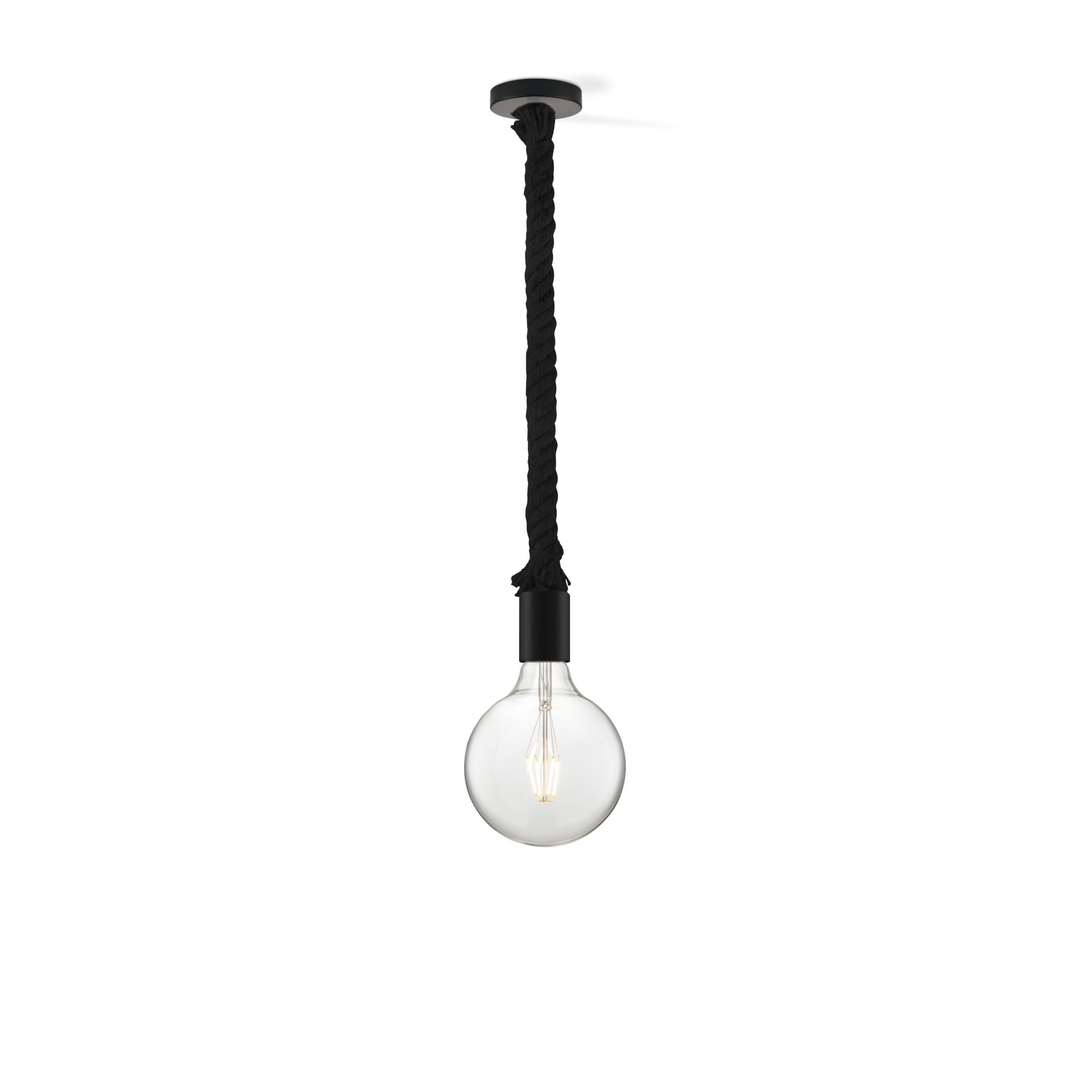 Home sweet home hanglamp Leonardo zwart Globe g125 - helder