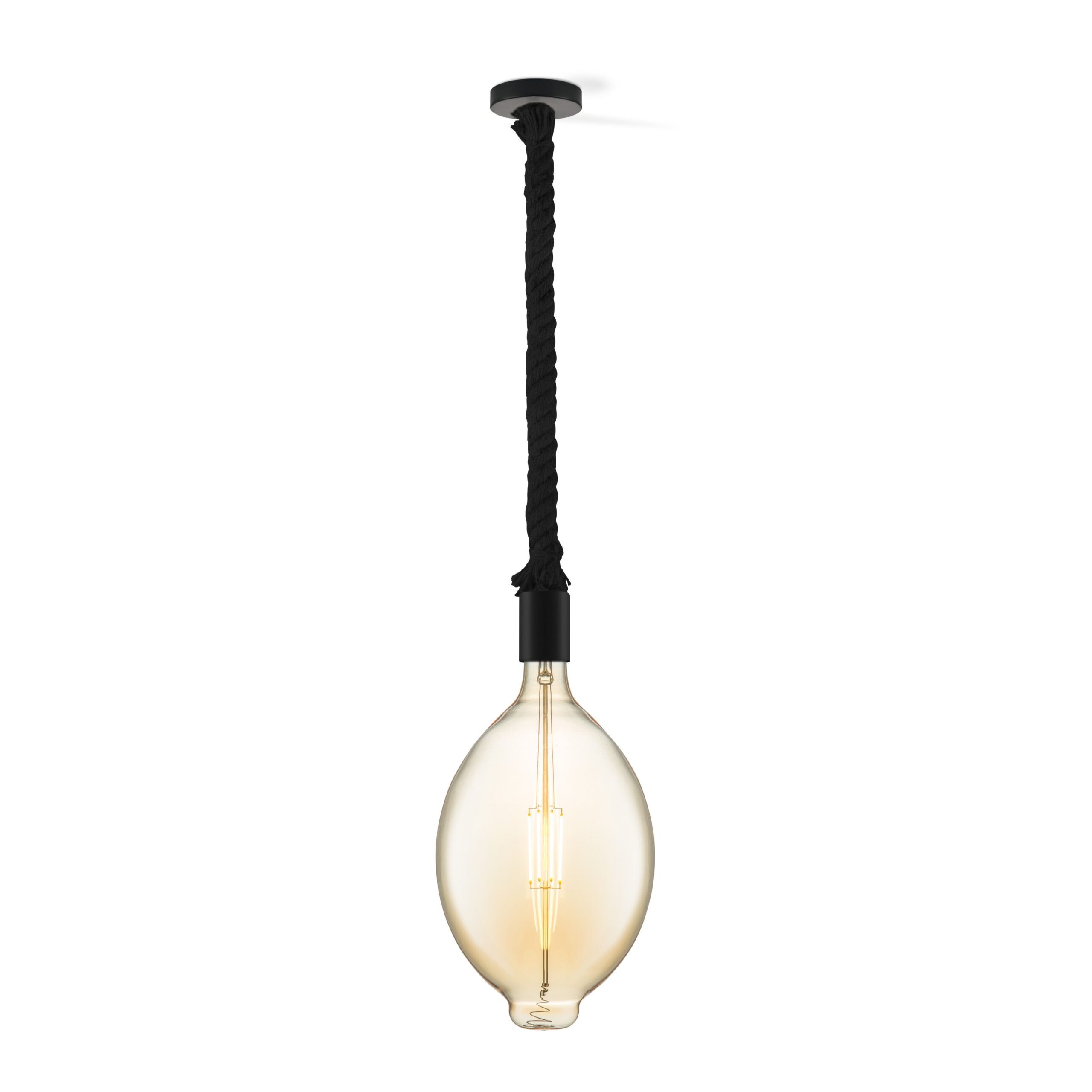 Home sweet home hanglamp Leonardo zwart Oval - amber