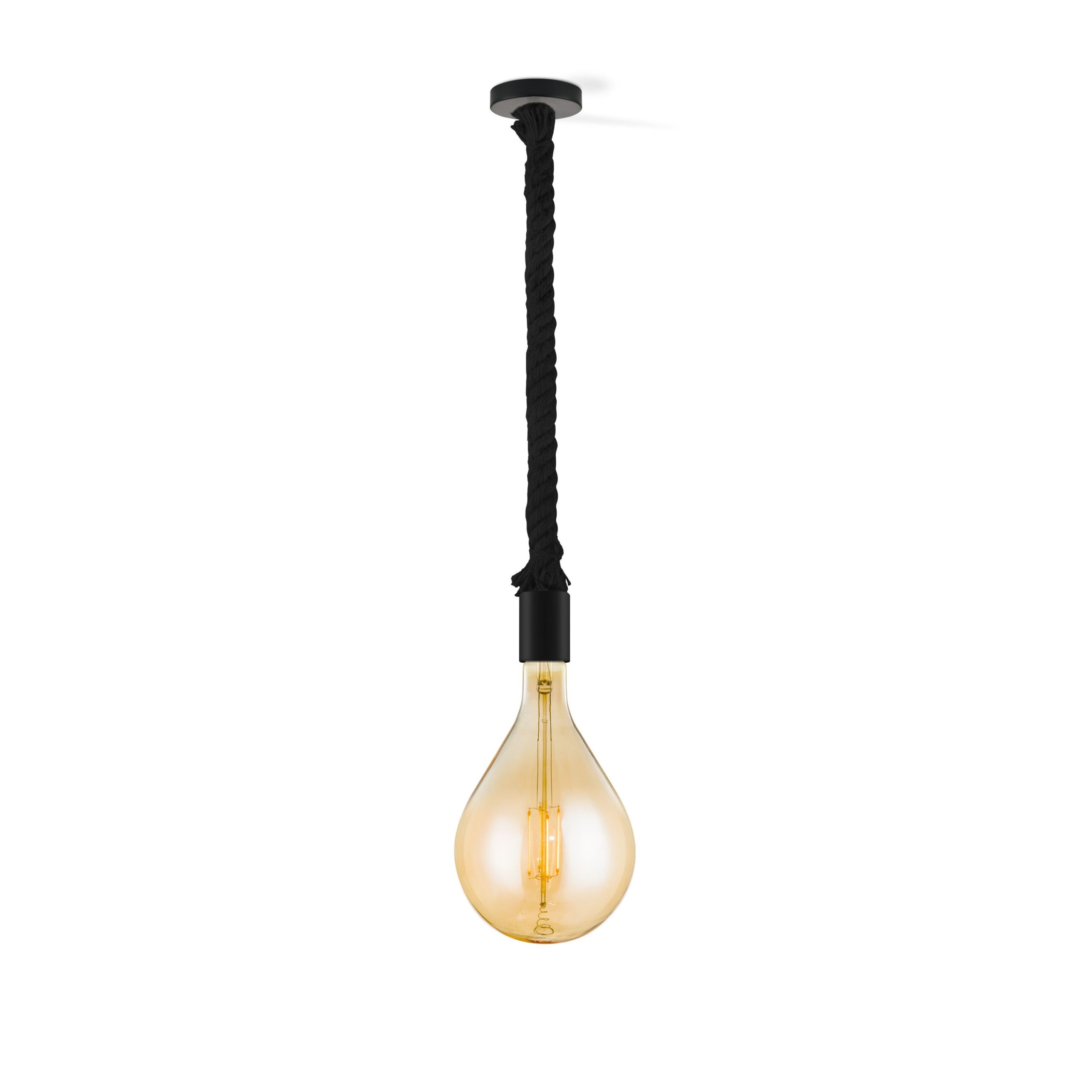 Home sweet home hanglamp Leonardo zwart Pear - amber