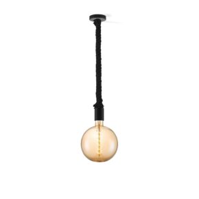 Home sweet home hanglamp Leonardo zwart Spiral g180 - amber