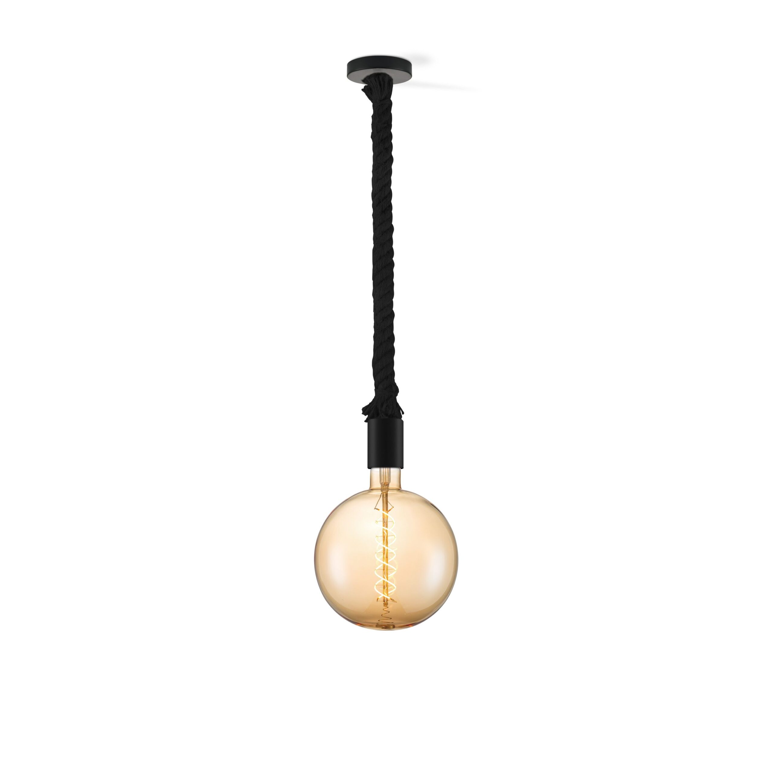 Home sweet home hanglamp Leonardo zwart Spiral g180 - amber