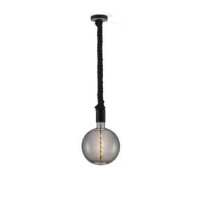 Home sweet home hanglamp Leonardo zwart Spiral g180 - smoke