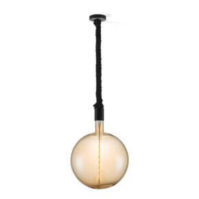 Home sweet home hanglamp Leonardo zwart Spiral g260 - amber