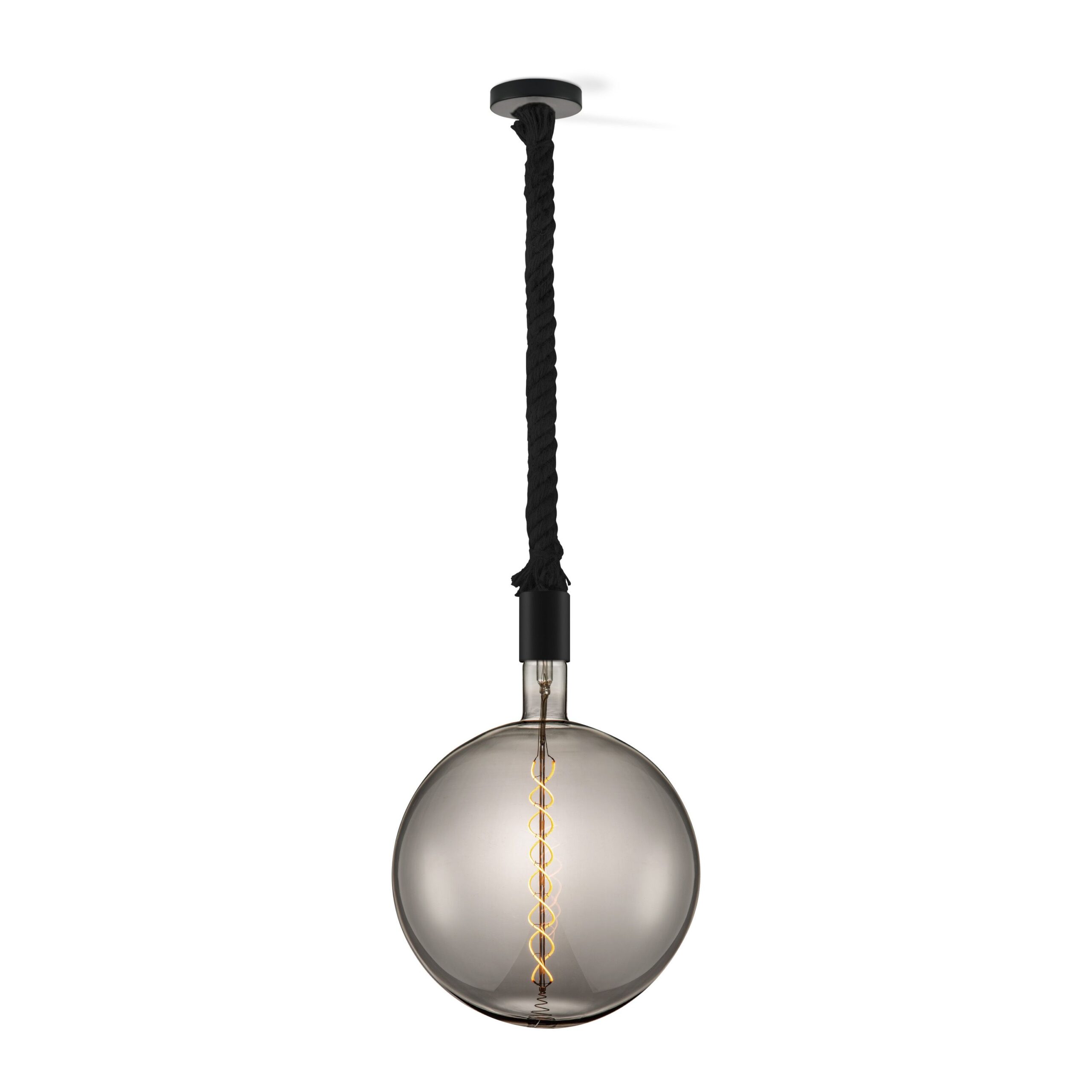 Home sweet home hanglamp Leonardo zwart Spiral g260 - smoke