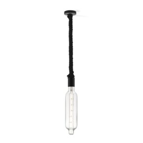 Home sweet home hanglamp Leonardo zwart Tube - helder