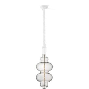 Home sweet home hanglamp Leonardo wit Diabolo - helder