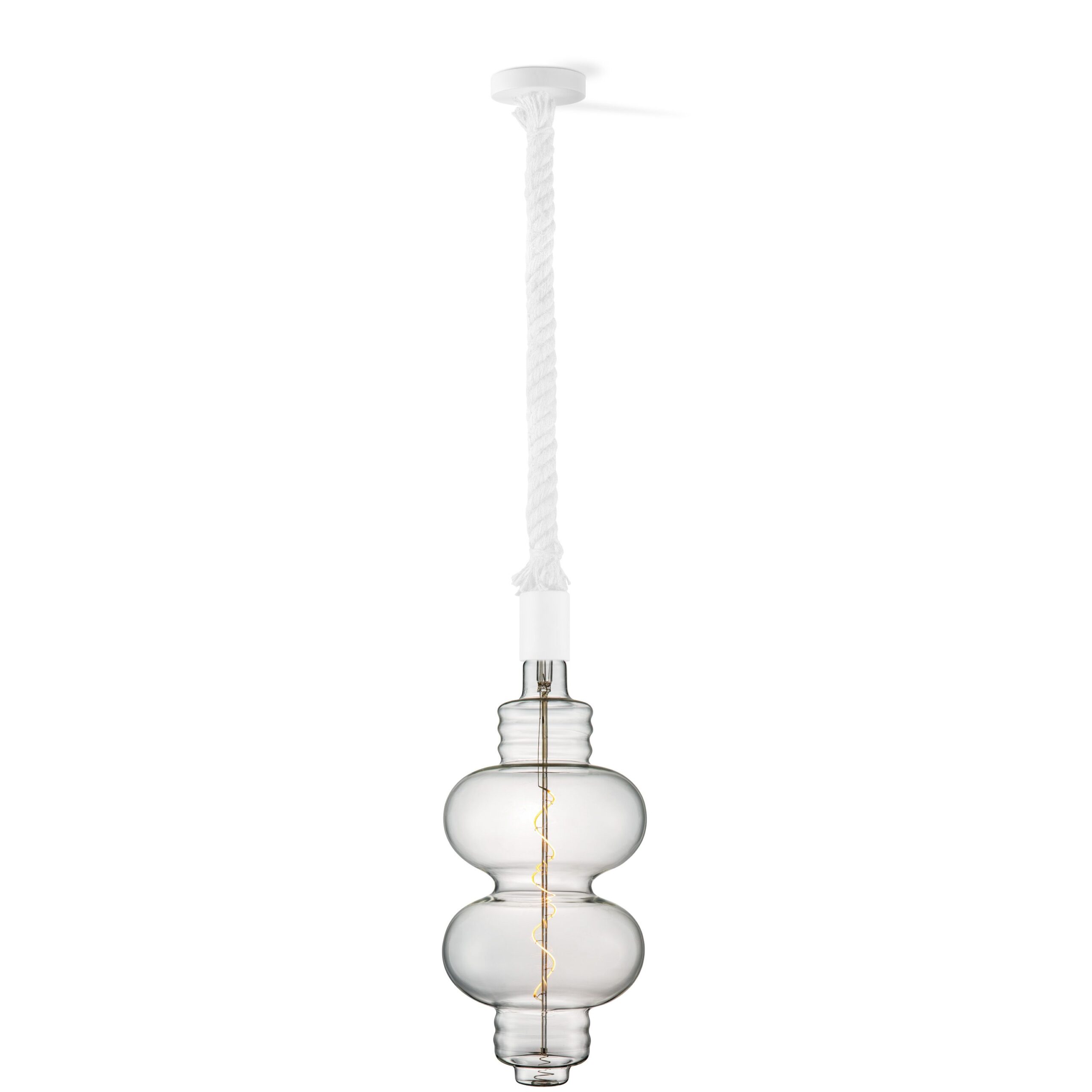 Home sweet home hanglamp Leonardo wit Diabolo - helder