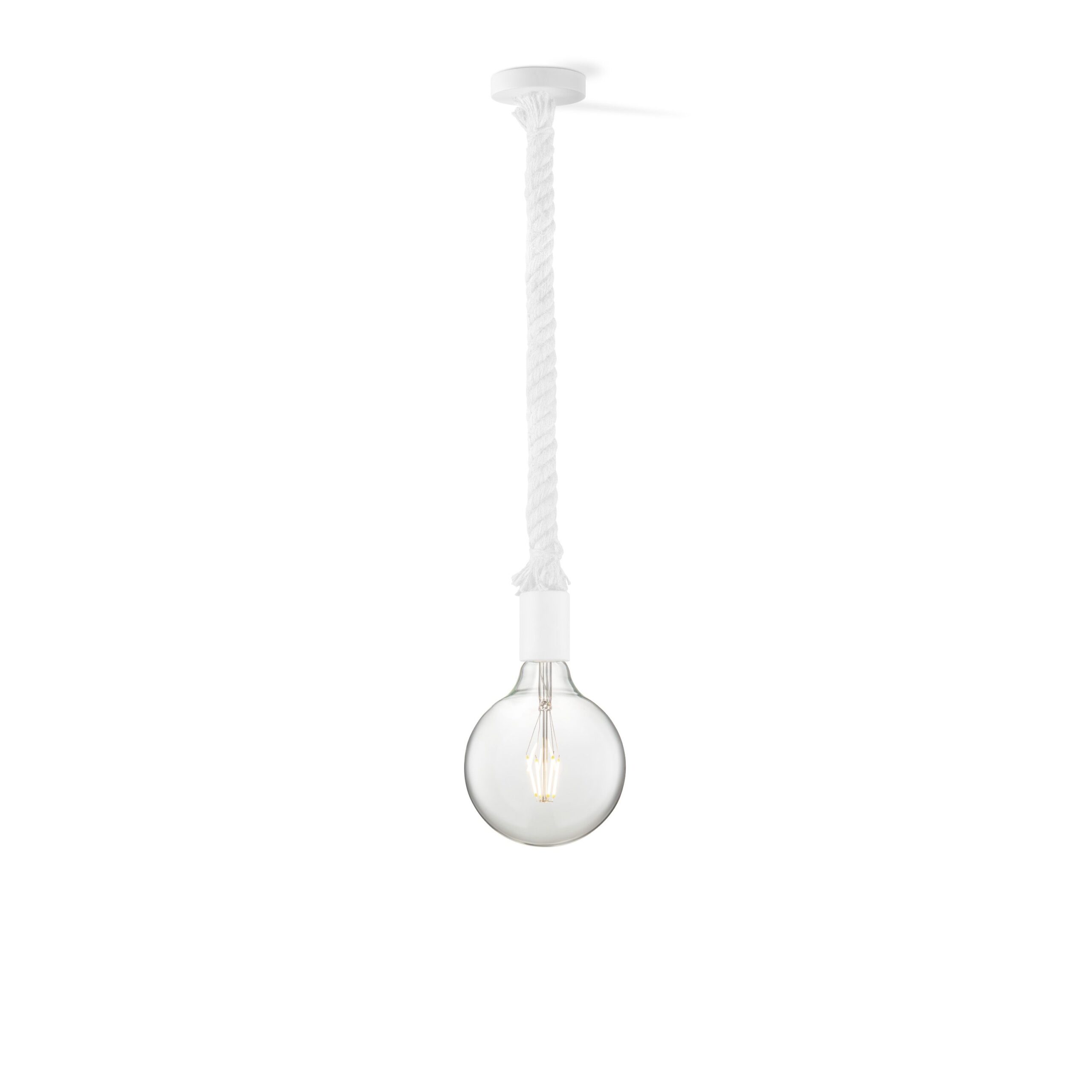 Home sweet home hanglamp Leonardo wit Globe g125 - helder