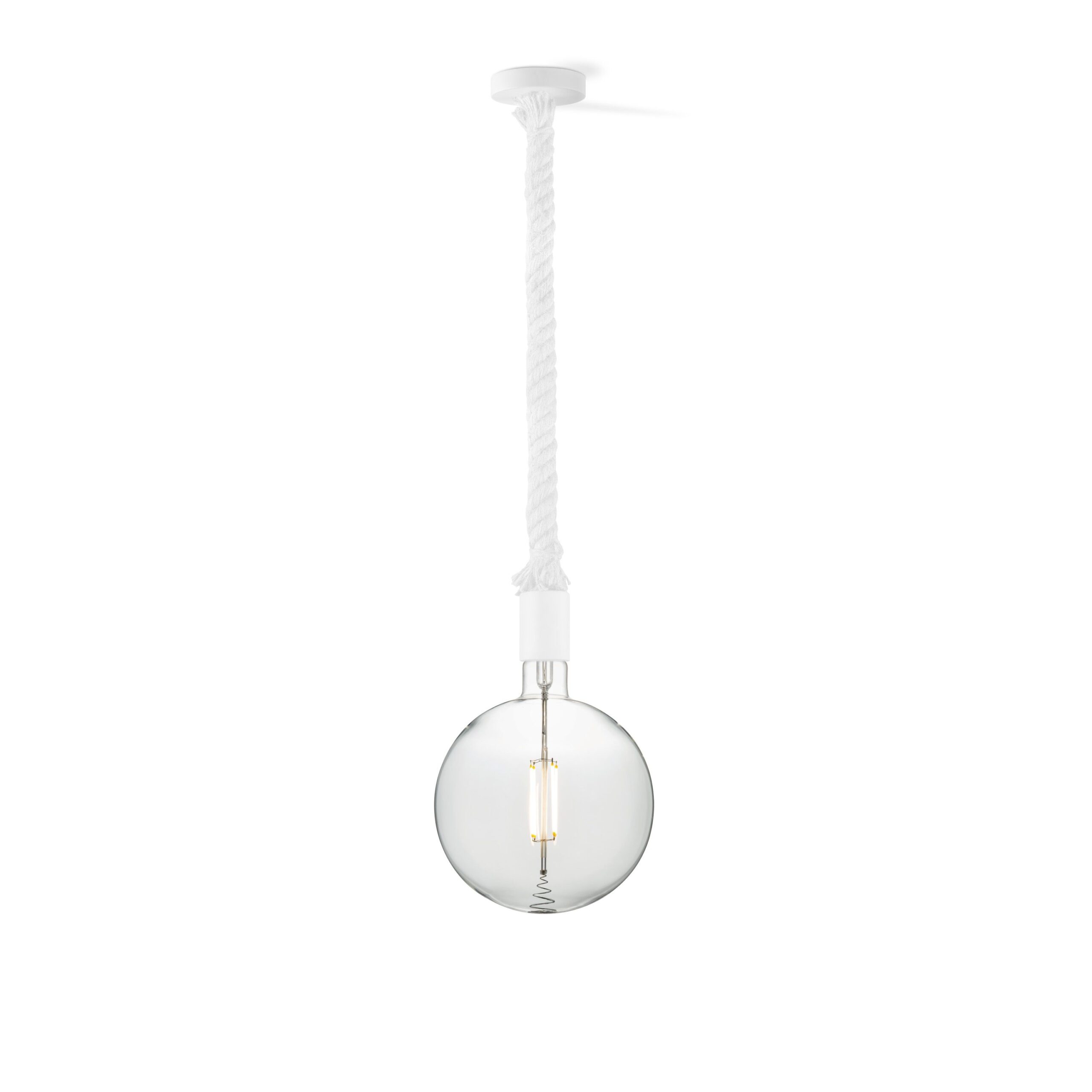 Home sweet home hanglamp Leonardo wit Globe g180 - helder